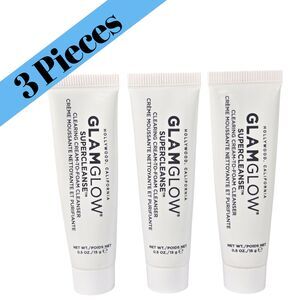 Lot of 3 Glamglow Supercleanse Clearing Cream-to-Foam Cleanser 3X 15g Travel New